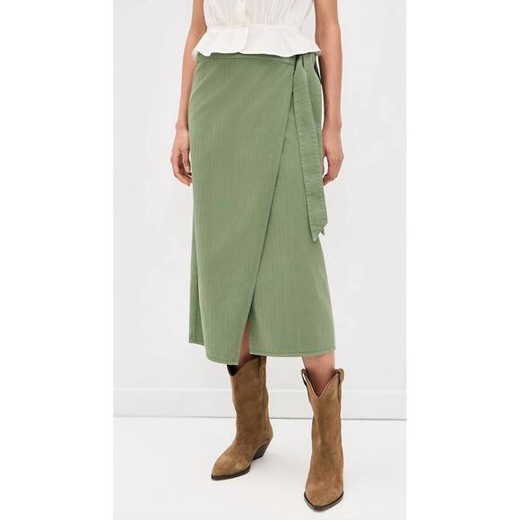 THE GREAT. Dresses & Skirts - NEW THE GREAT. wrap skirt in classic army